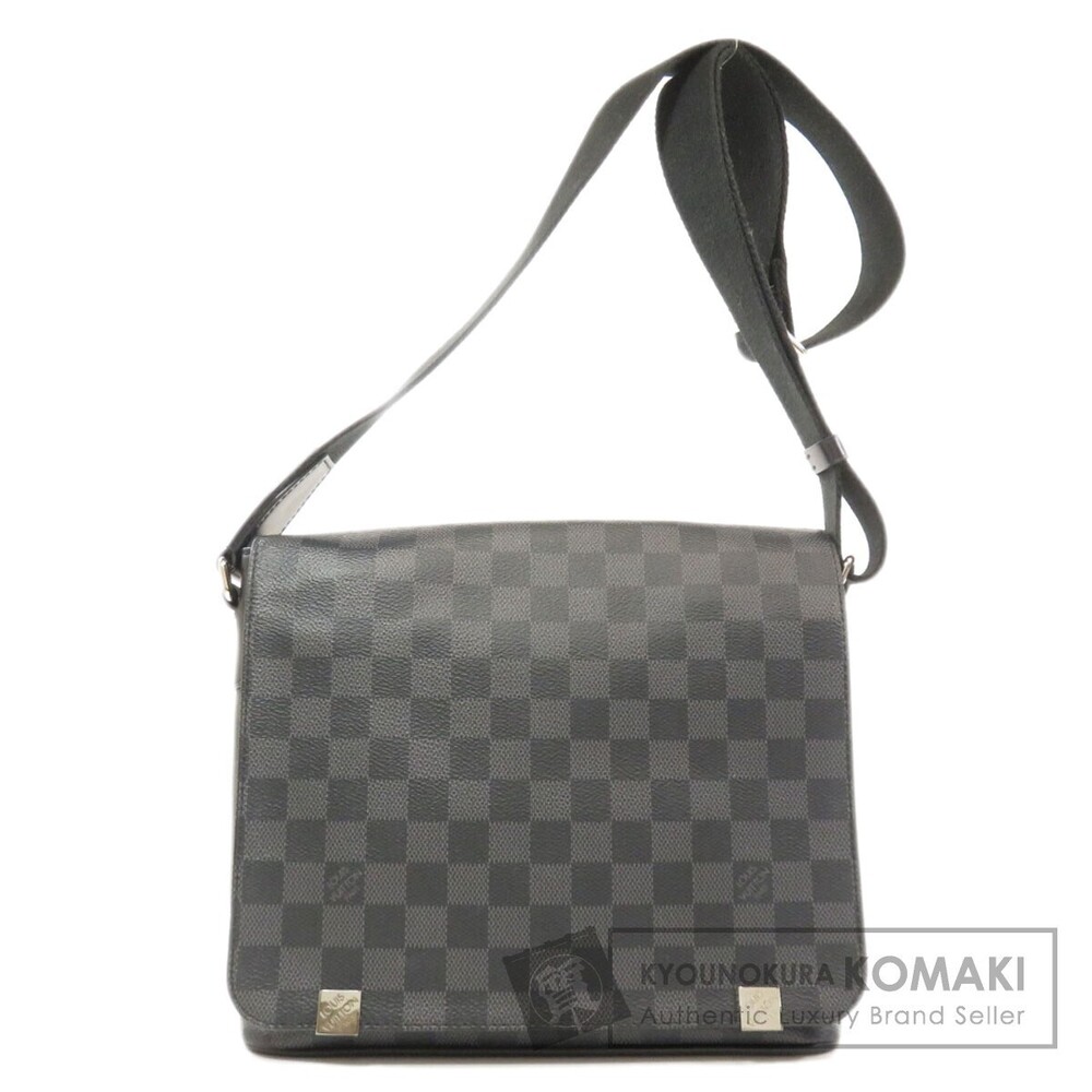 Louis Vuitton District NM Damier Graphite Black Shoulder Bag Canvas